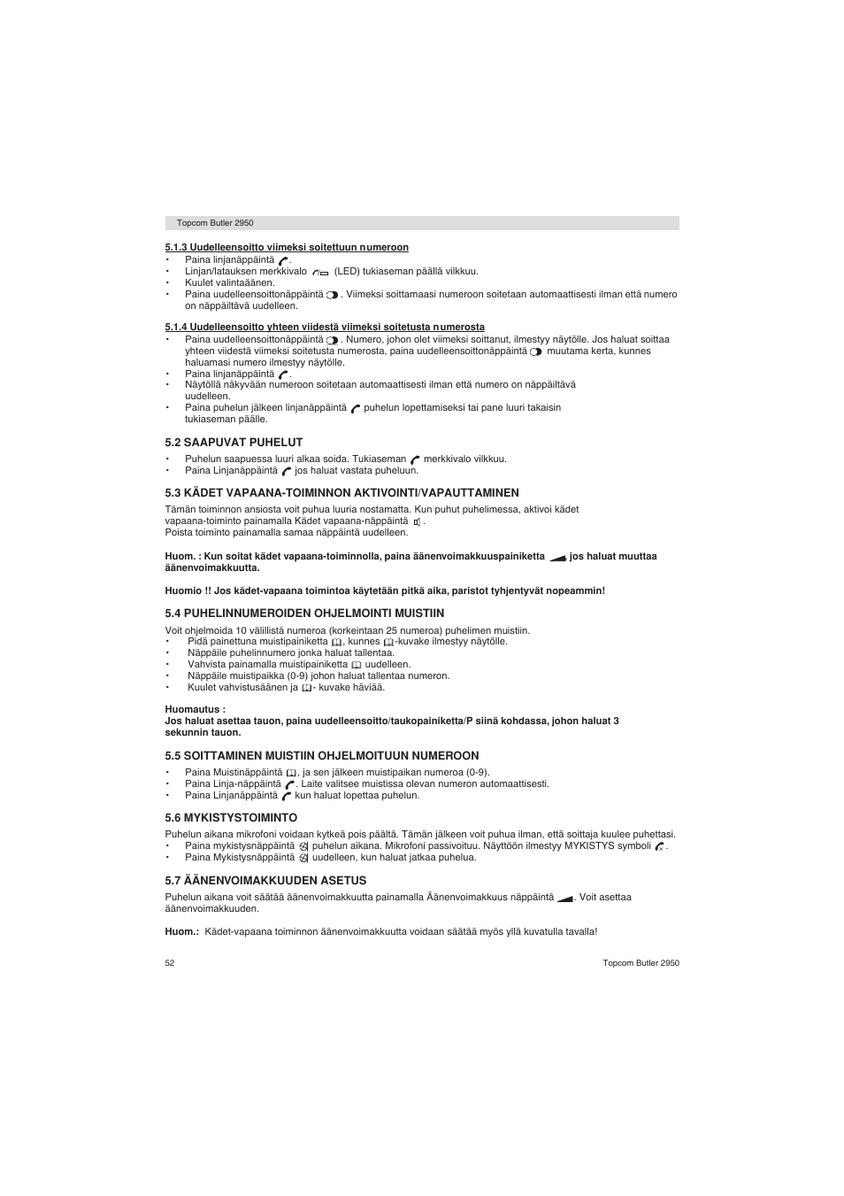 Topcom BUTLER 2950 User Manual | Page 52 / 80