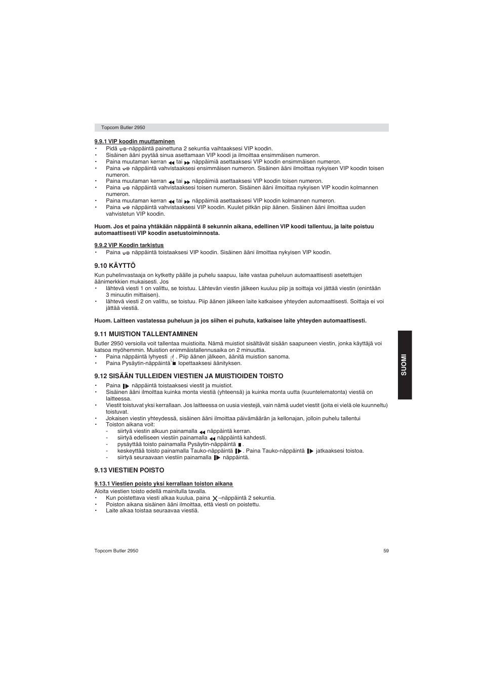 Topcom BUTLER 2950 User Manual | Page 59 / 80