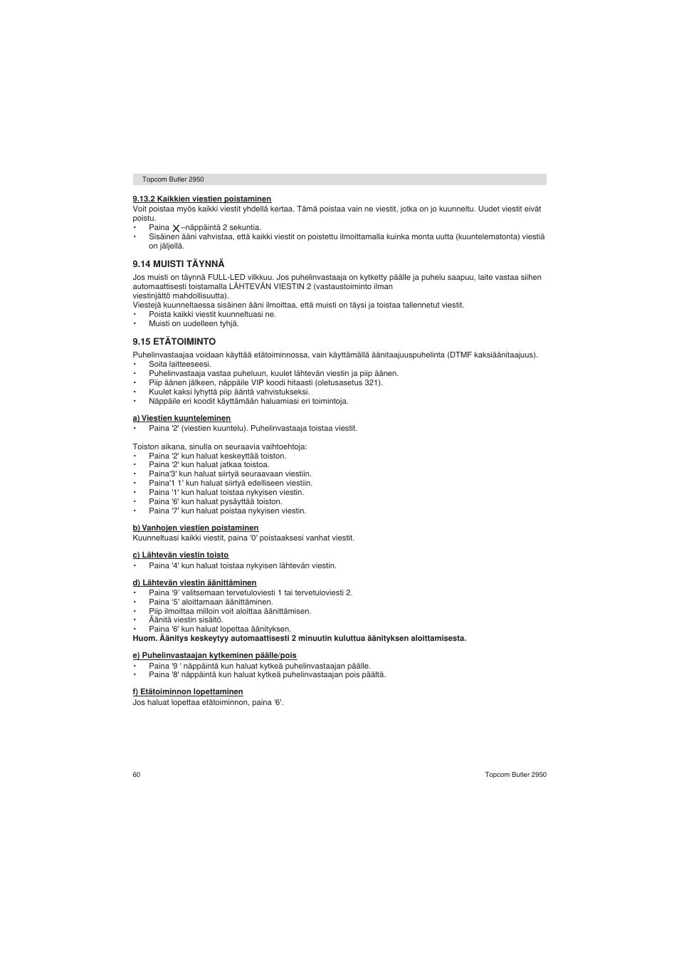 Topcom BUTLER 2950 User Manual | Page 60 / 80