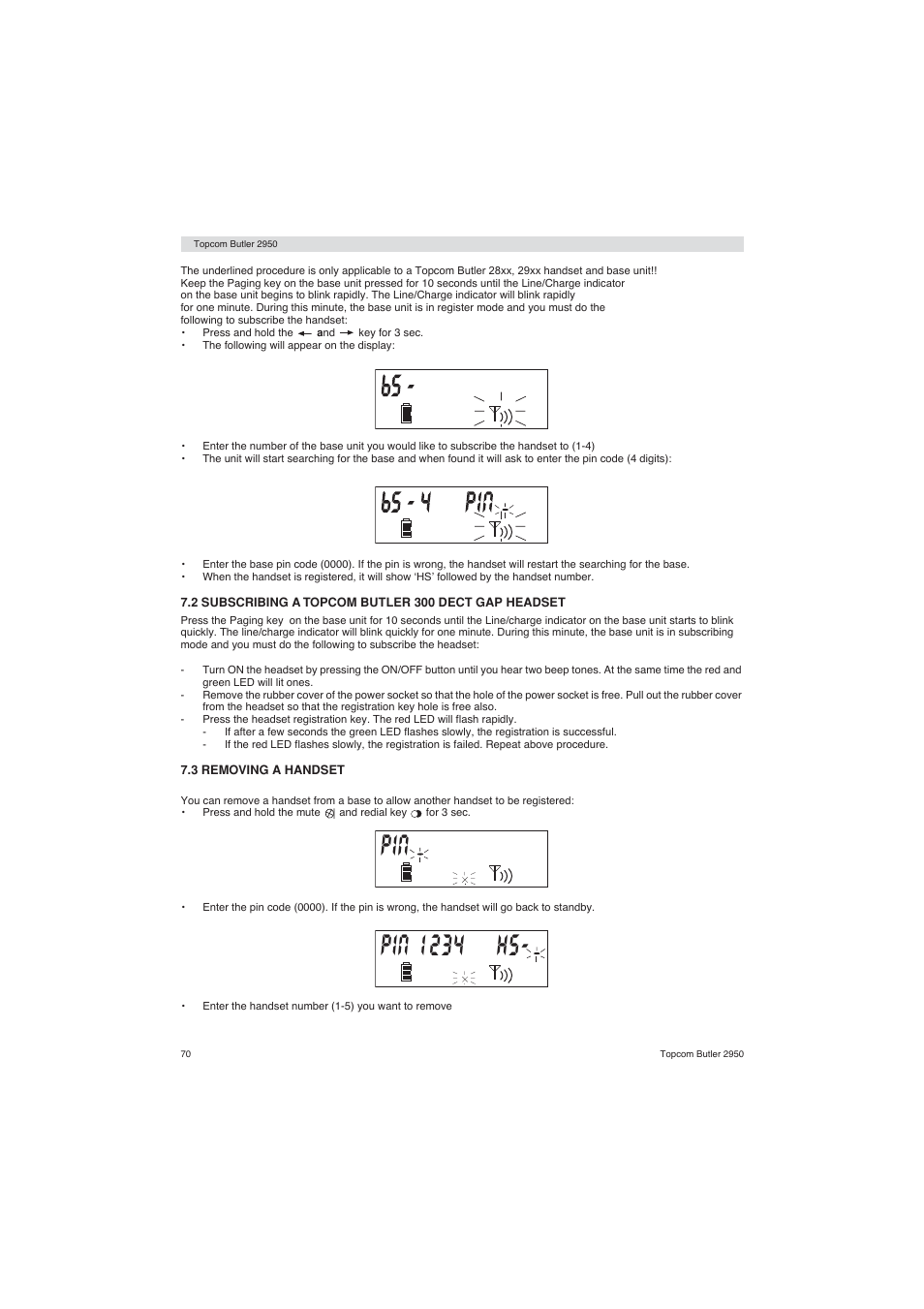 Topcom BUTLER 2950 User Manual | Page 70 / 80