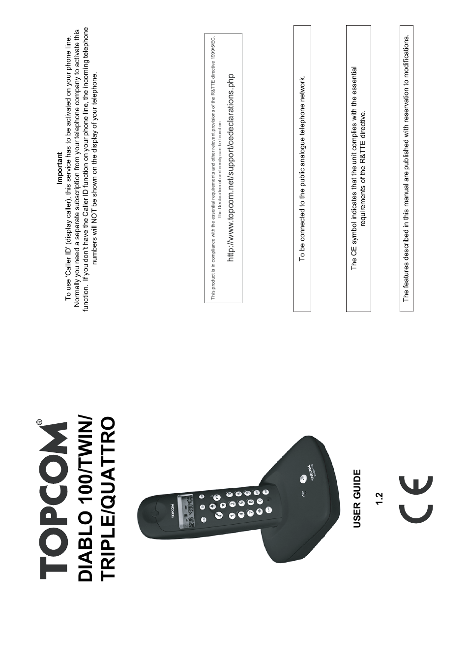 Topcom DIABLO 103 User Manual | 8 pages