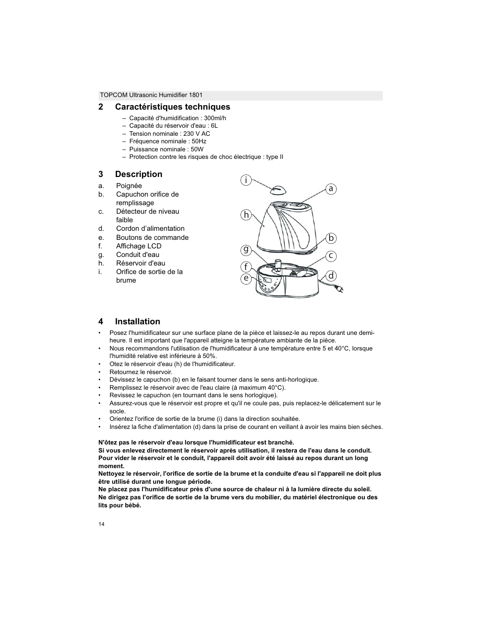 Topcom ULTRASONIC 1801 User Manual | Page 14 / 80