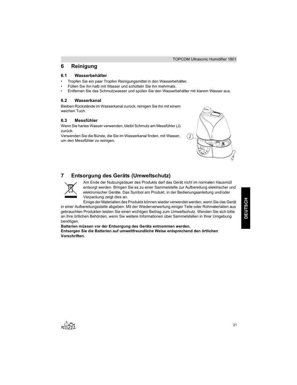 Topcom ULTRASONIC 1801 User Manual | Page 21 / 80