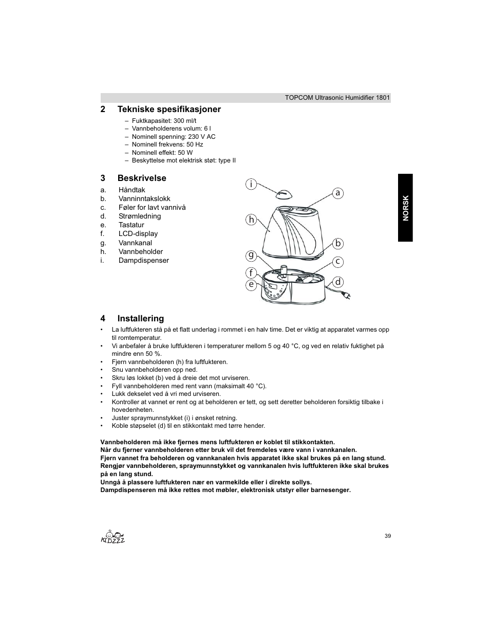 Topcom ULTRASONIC 1801 User Manual | Page 39 / 80