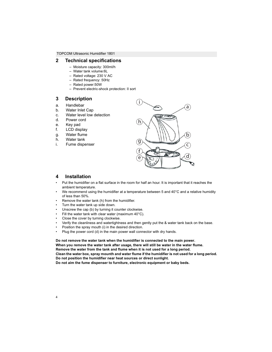 Topcom ULTRASONIC 1801 User Manual | Page 4 / 80