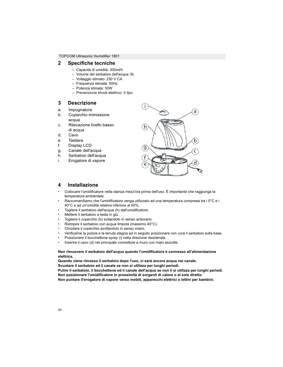 Topcom ULTRASONIC 1801 User Manual | Page 44 / 80