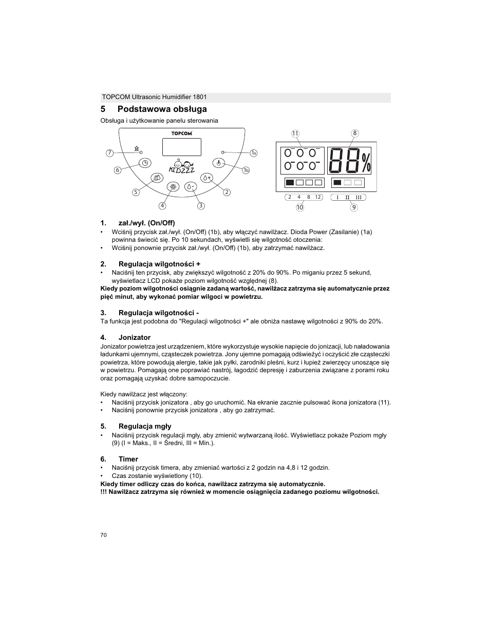 5podstawowa obsáuga | Topcom ULTRASONIC 1801 User Manual | Page 70 / 80