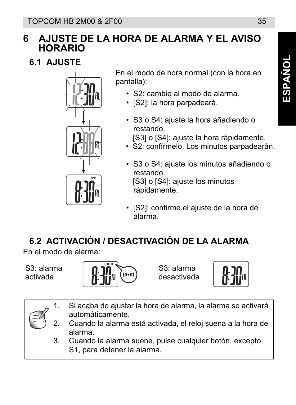 Topcom HB 2M00 User Manual | Page 35 / 128
