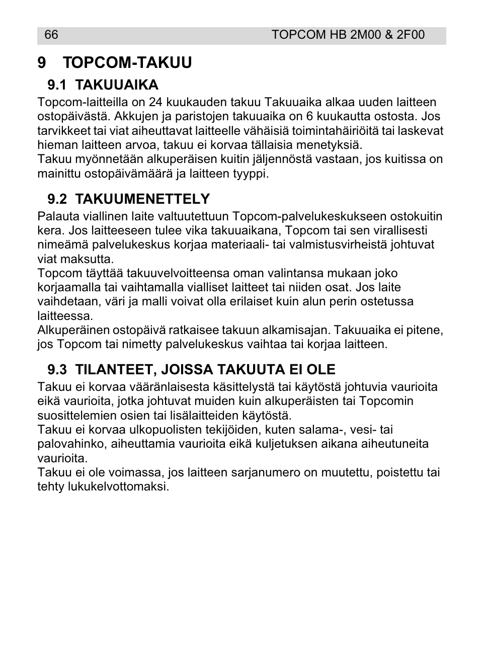 9topcom-takuu | Topcom HB 2M00 User Manual | Page 66 / 128