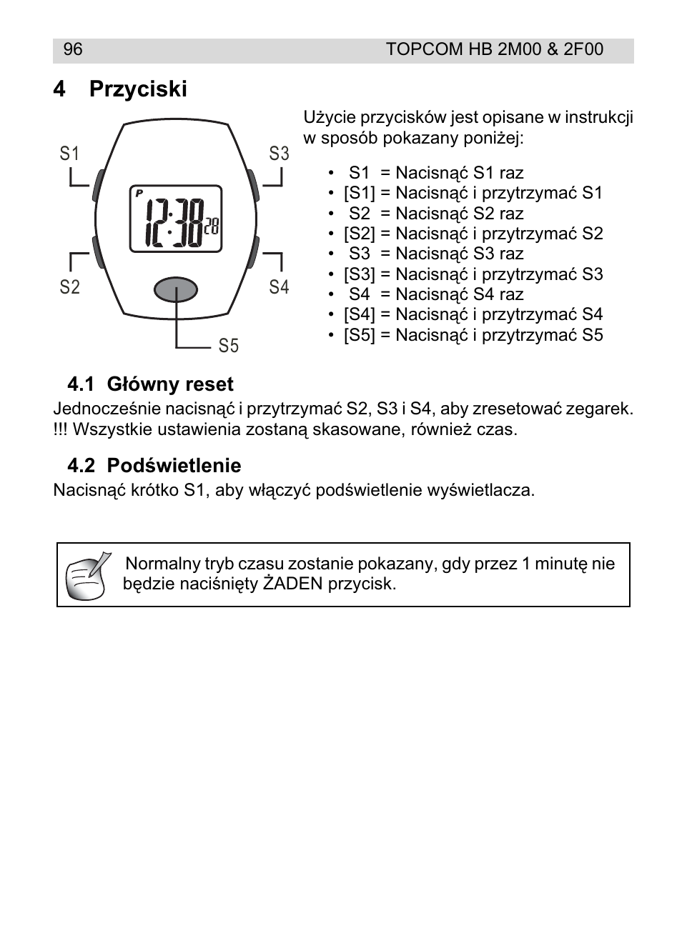 4przyciski | Topcom HB 2M00 User Manual | Page 96 / 128