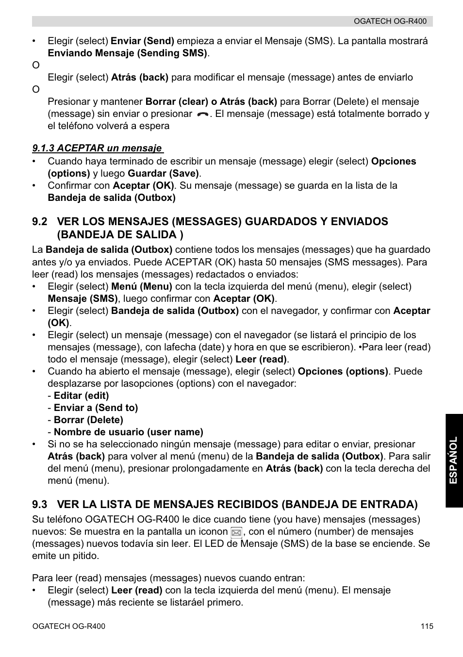 Topcom OGATECH OG-R400 User Manual | Page 115 / 128