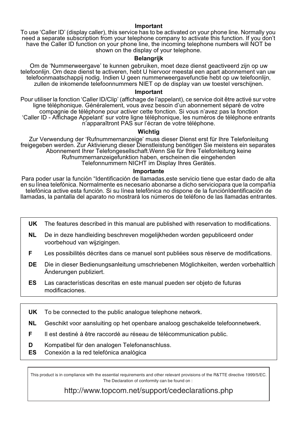 Topcom OGATECH OG-R400 User Manual | Page 2 / 128