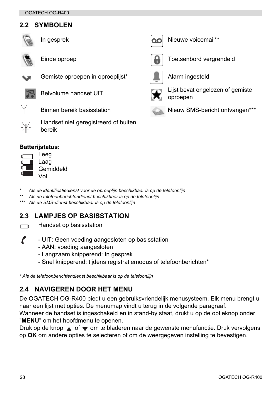 Topcom OGATECH OG-R400 User Manual | Page 28 / 128