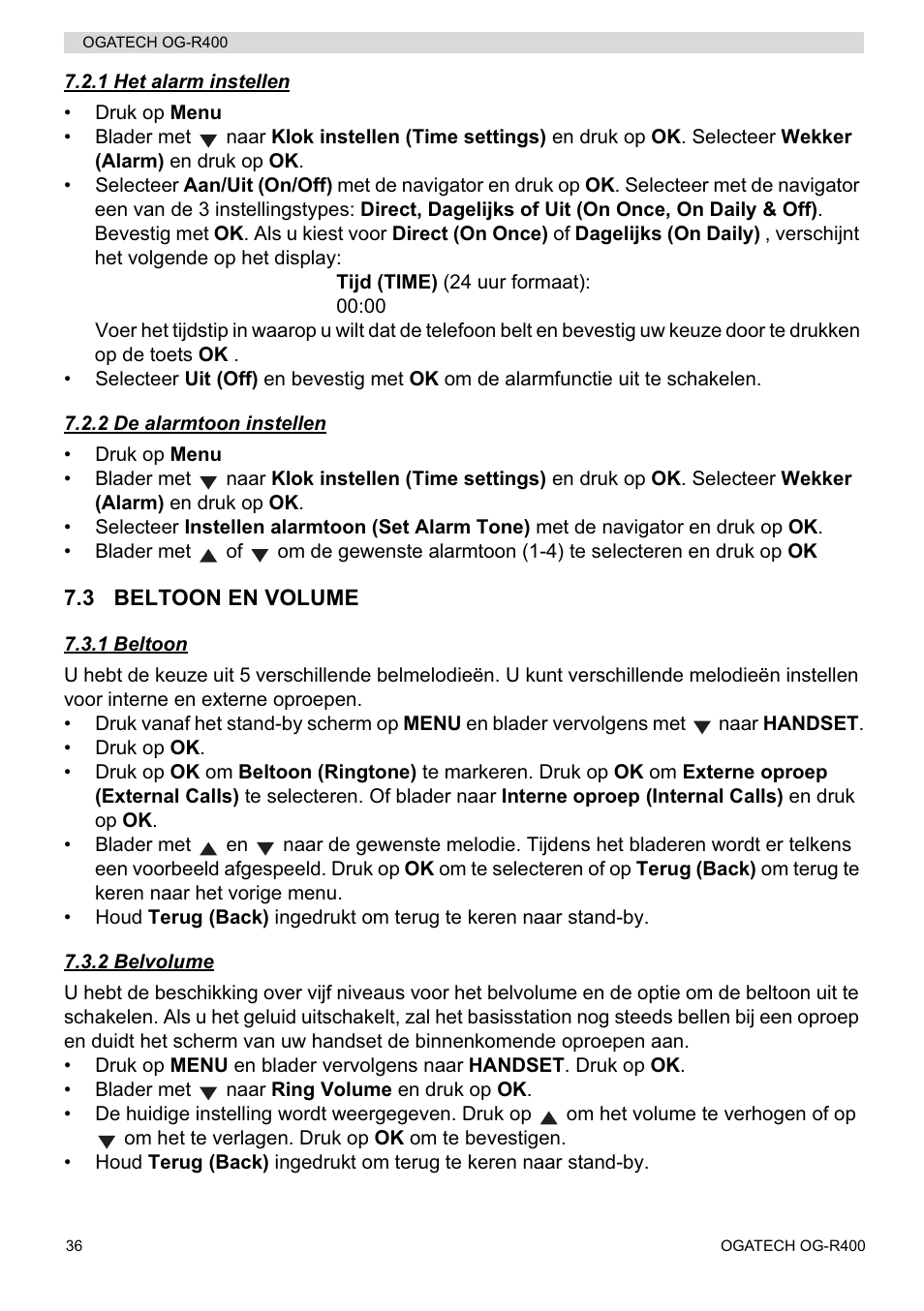 Topcom OGATECH OG-R400 User Manual | Page 36 / 128