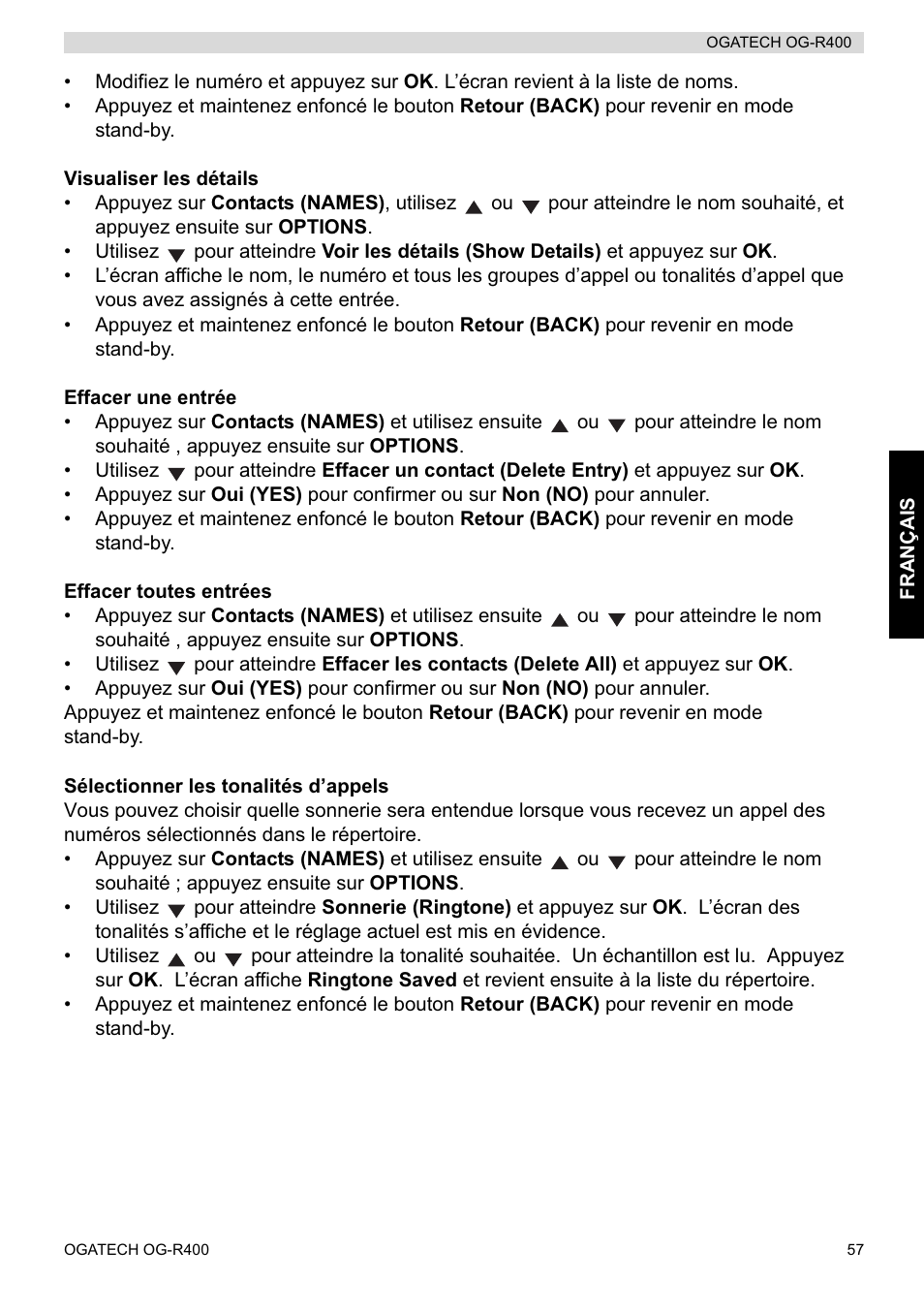Topcom OGATECH OG-R400 User Manual | Page 57 / 128