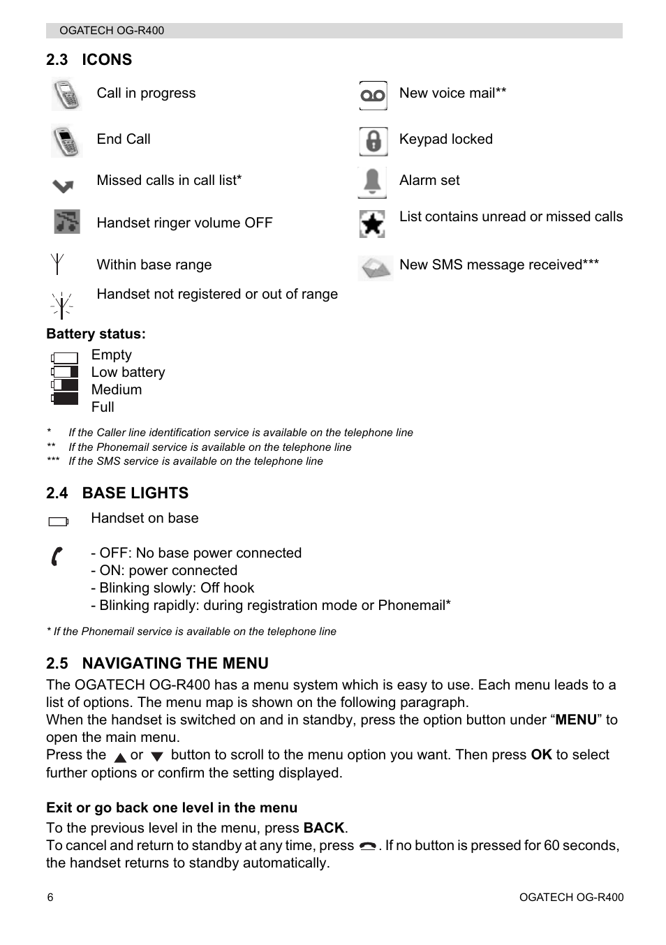 Topcom OGATECH OG-R400 User Manual | Page 6 / 128