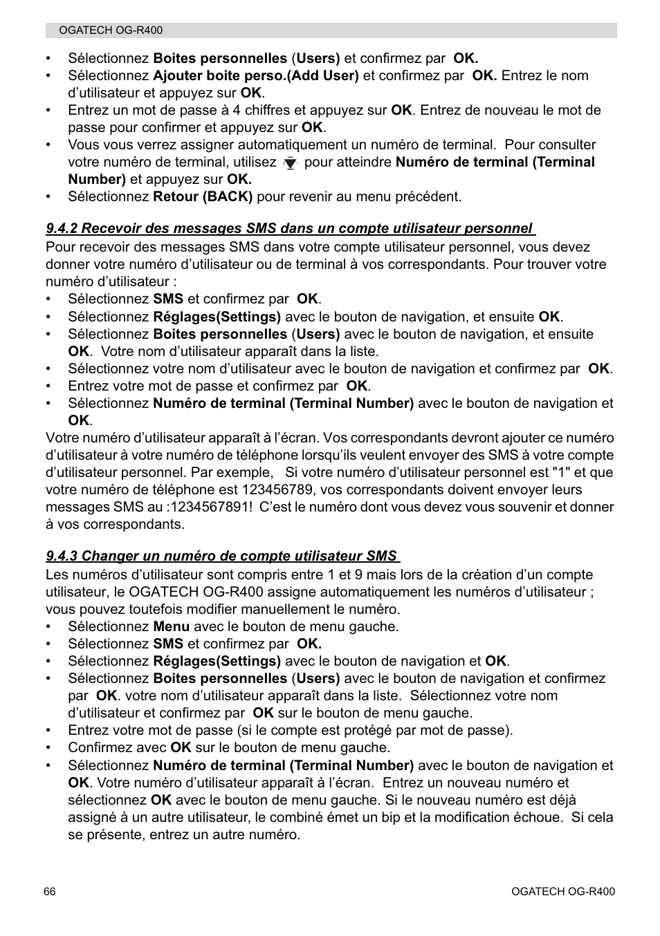 Topcom OGATECH OG-R400 User Manual | Page 66 / 128