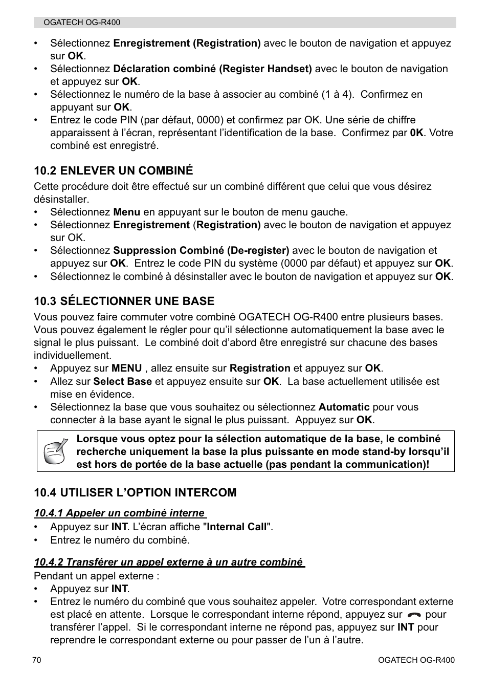 Topcom OGATECH OG-R400 User Manual | Page 70 / 128