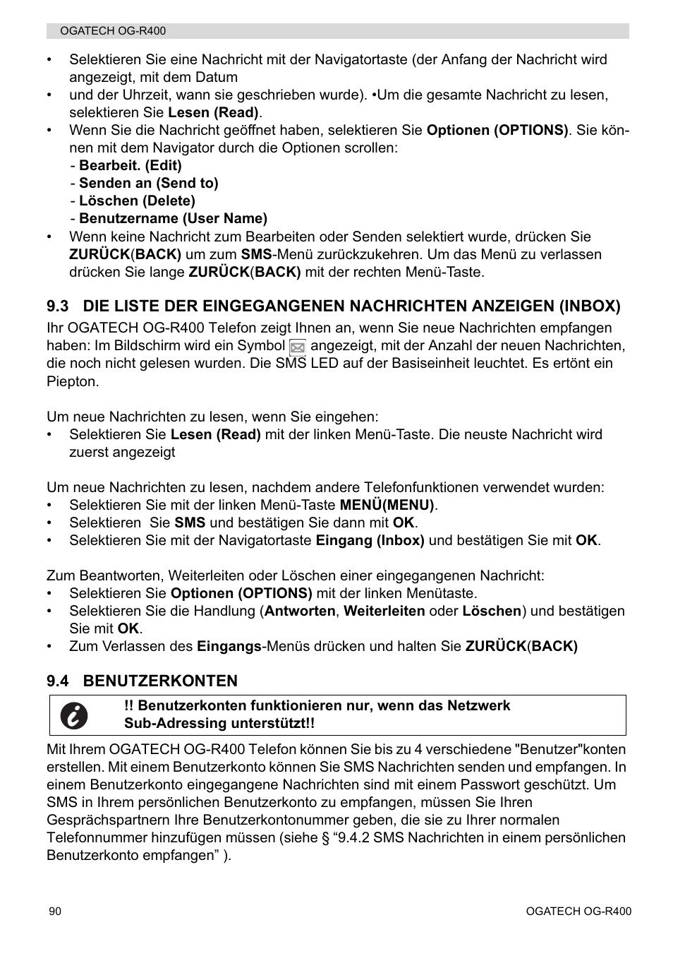 Topcom OGATECH OG-R400 User Manual | Page 90 / 128