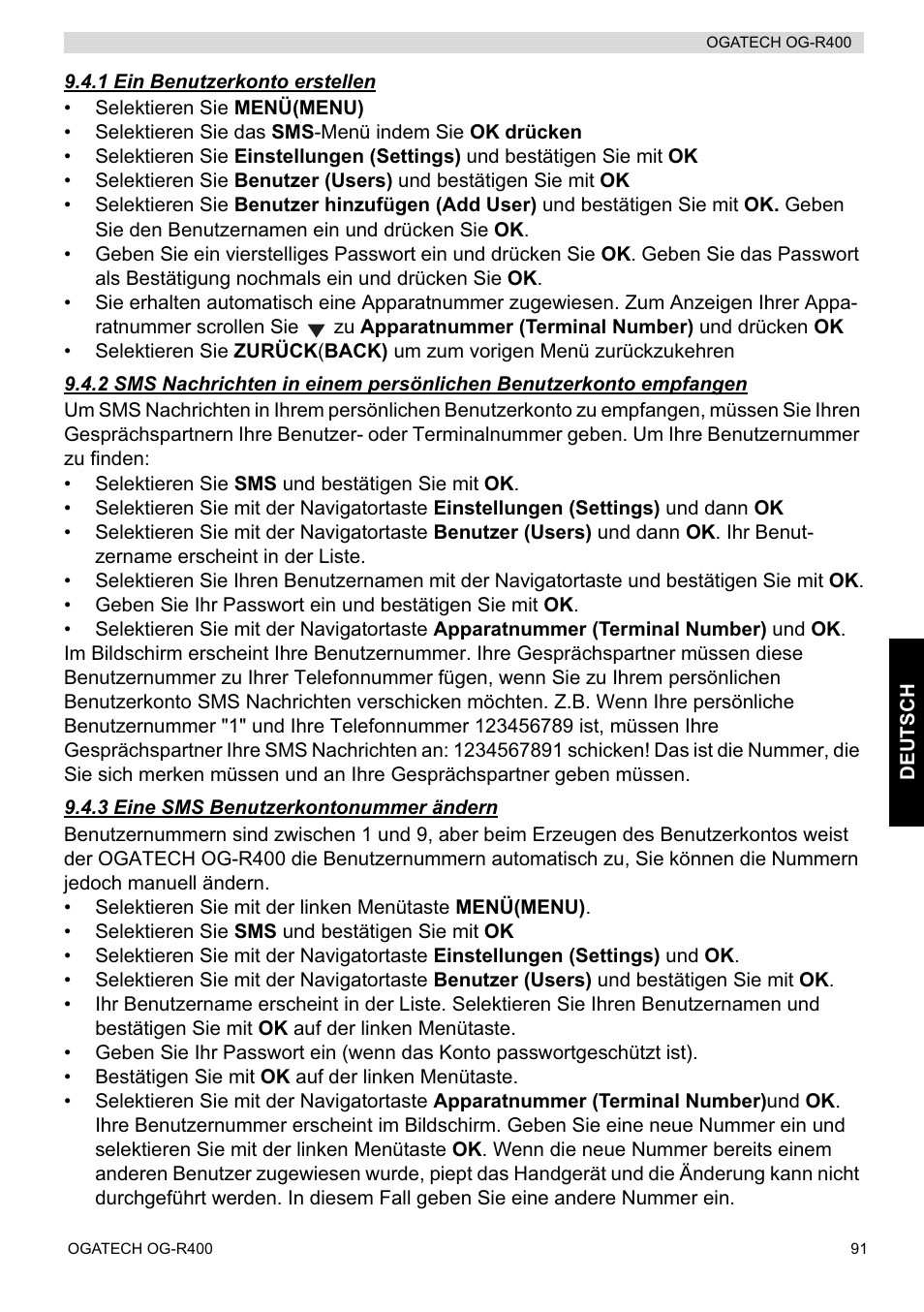 Topcom OGATECH OG-R400 User Manual | Page 91 / 128