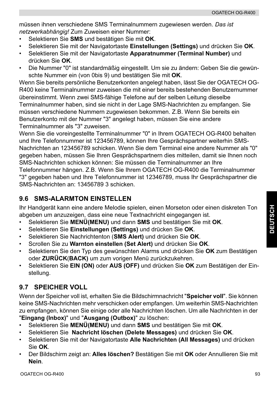 Topcom OGATECH OG-R400 User Manual | Page 93 / 128