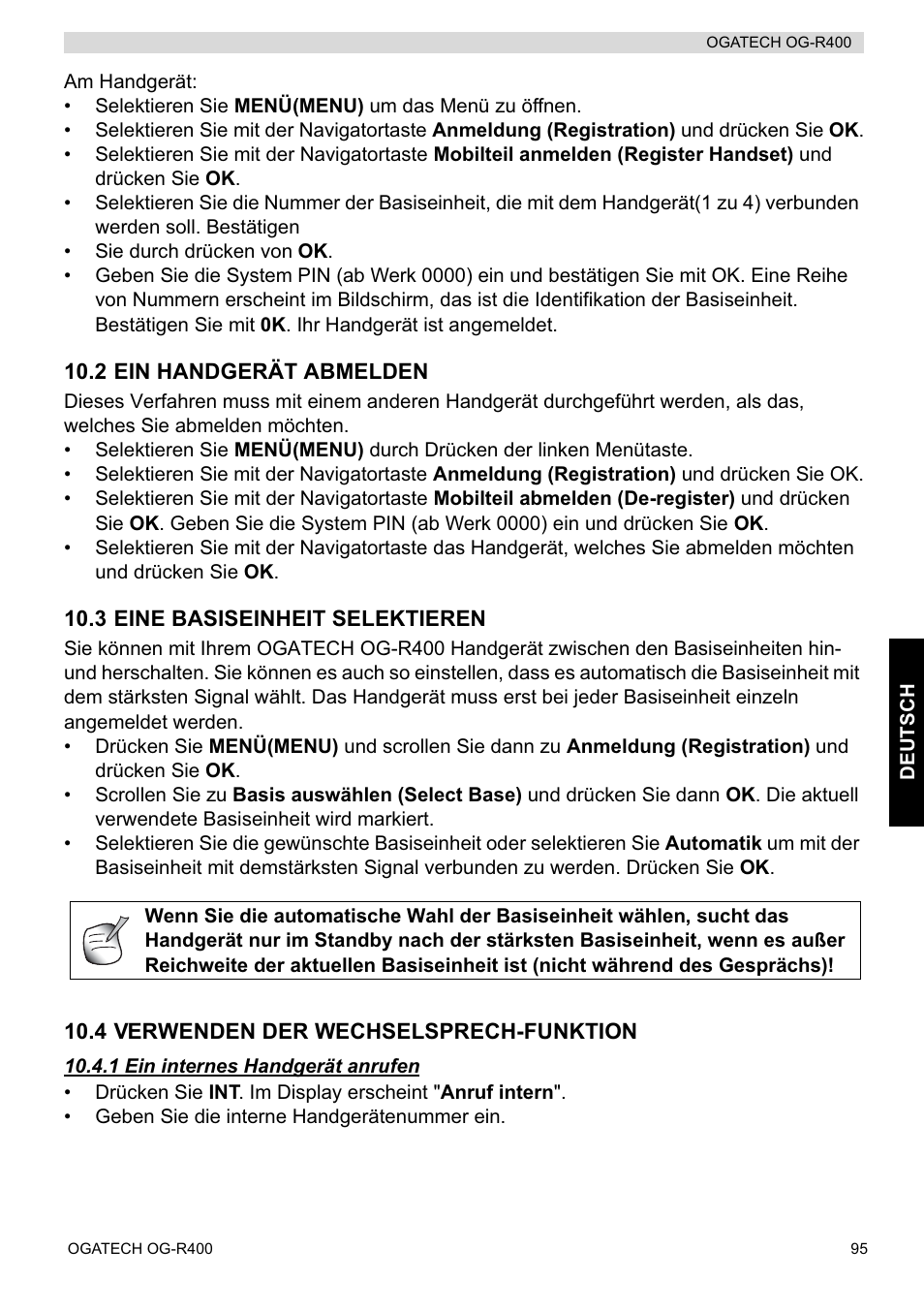 Topcom OGATECH OG-R400 User Manual | Page 95 / 128