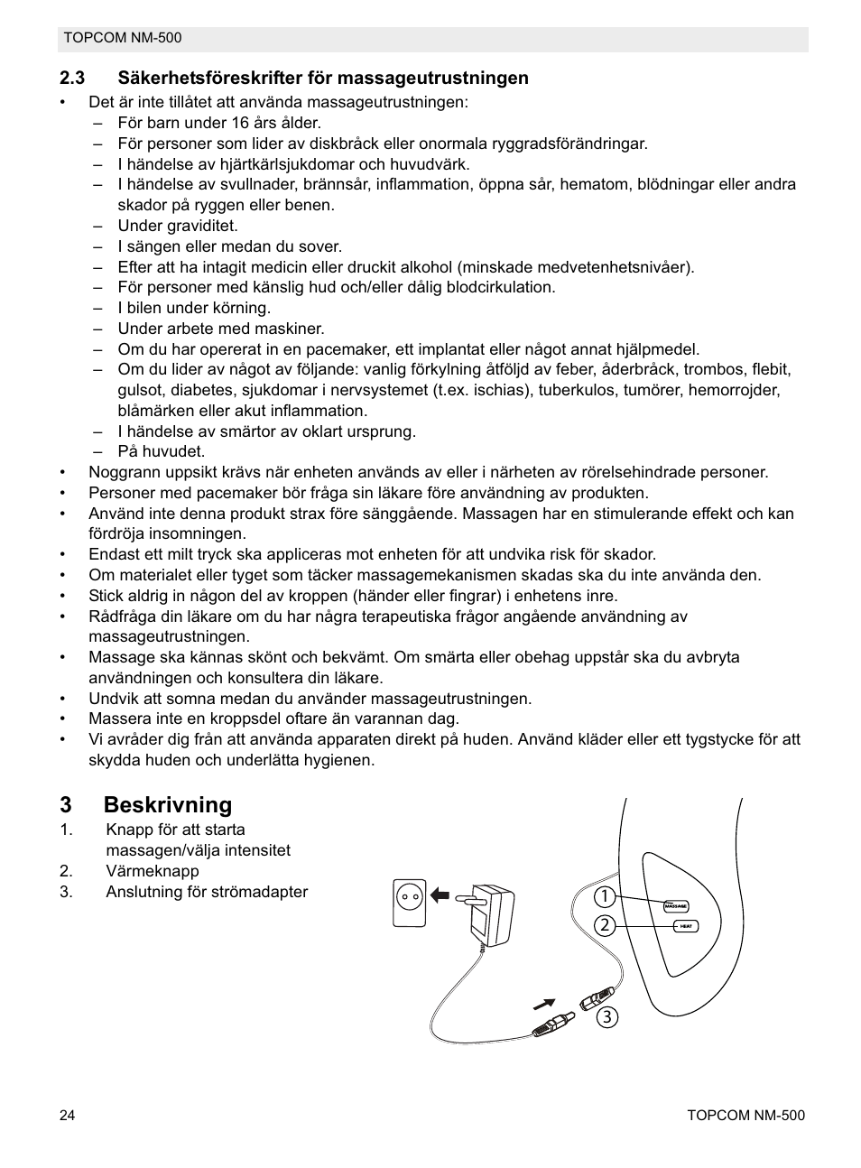 3beskrivning | Topcom NM-500-H User Manual | Page 24 / 72