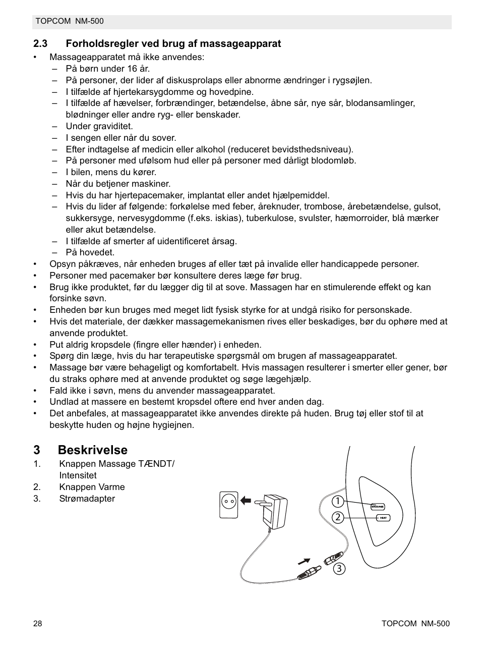 3beskrivelse | Topcom NM-500-H User Manual | Page 28 / 72