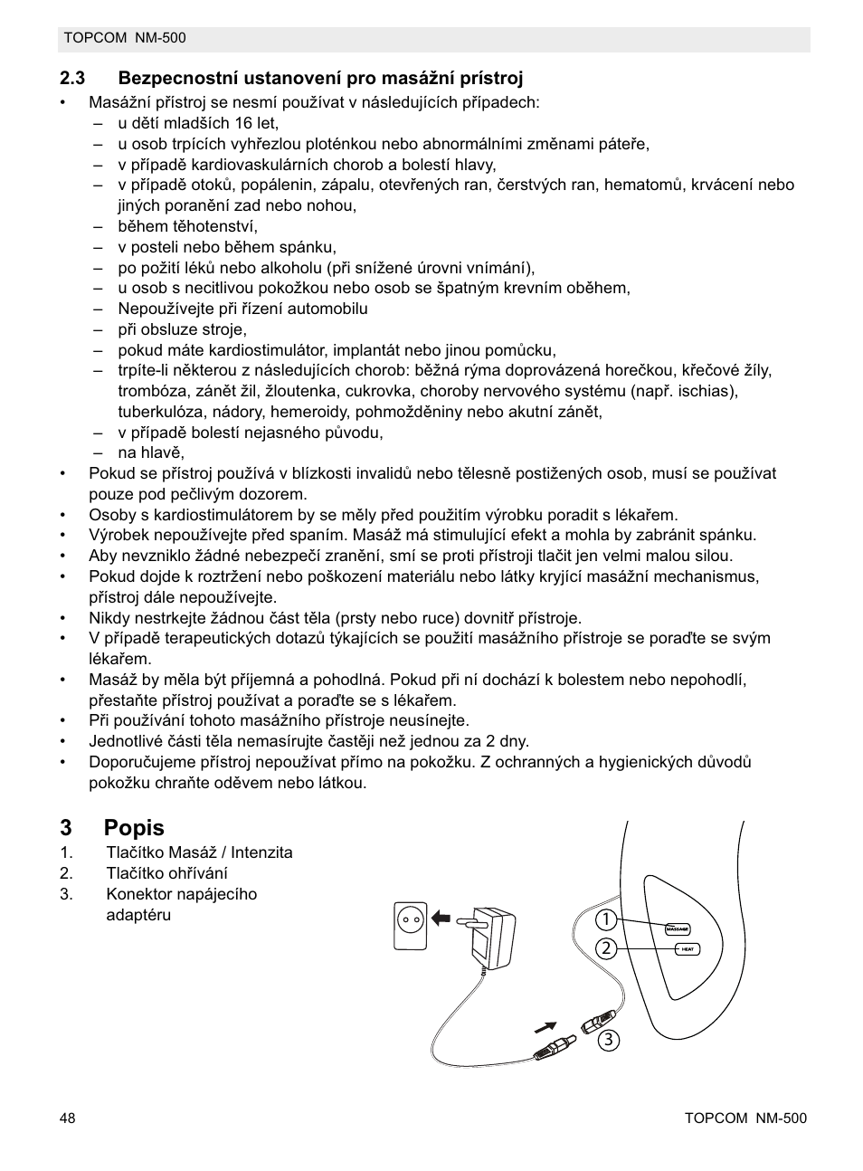 3popis | Topcom NM-500-H User Manual | Page 48 / 72