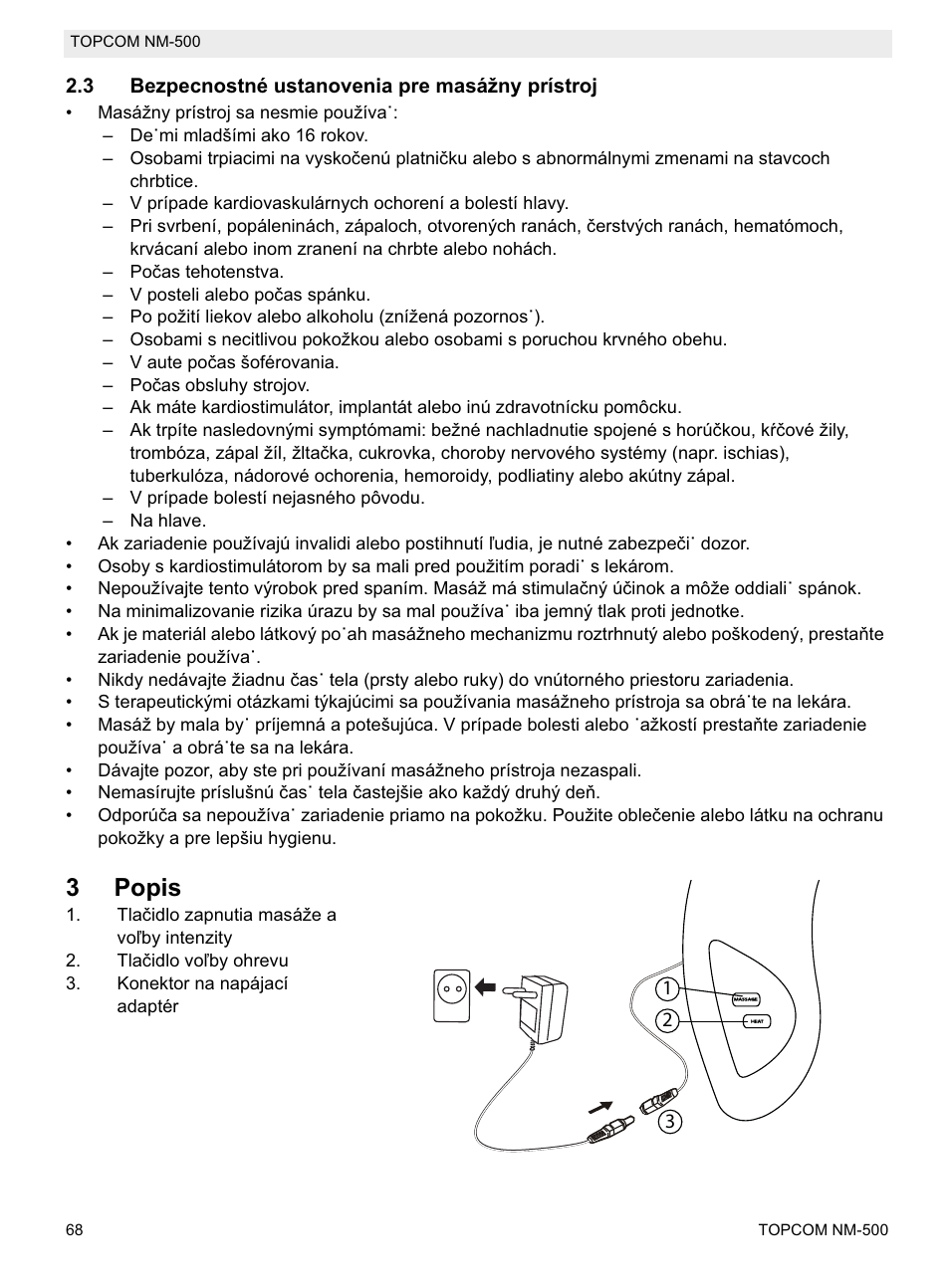 3popis | Topcom NM-500-H User Manual | Page 68 / 72