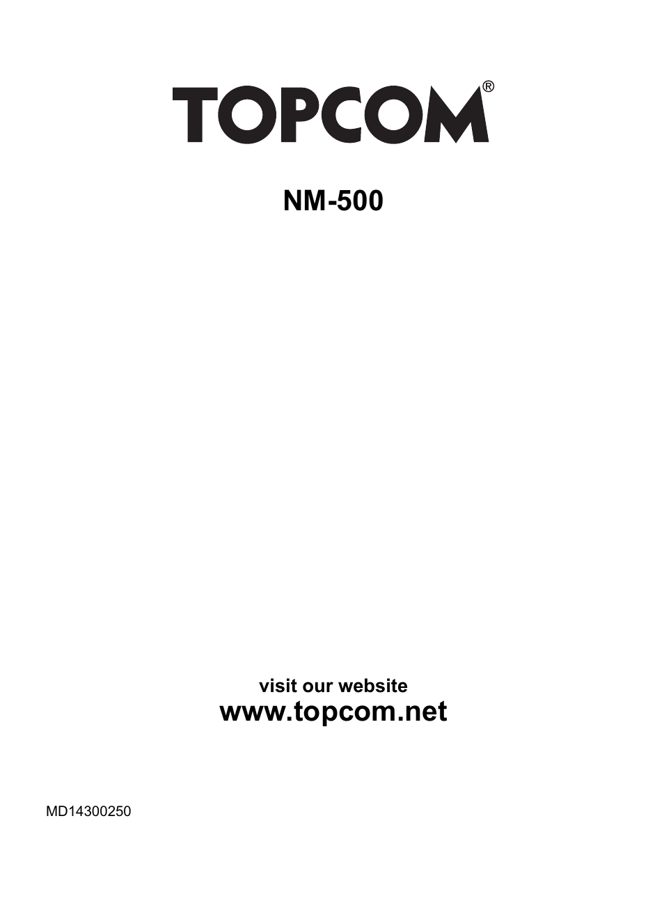 Nm-500 | Topcom NM-500-H User Manual | Page 72 / 72