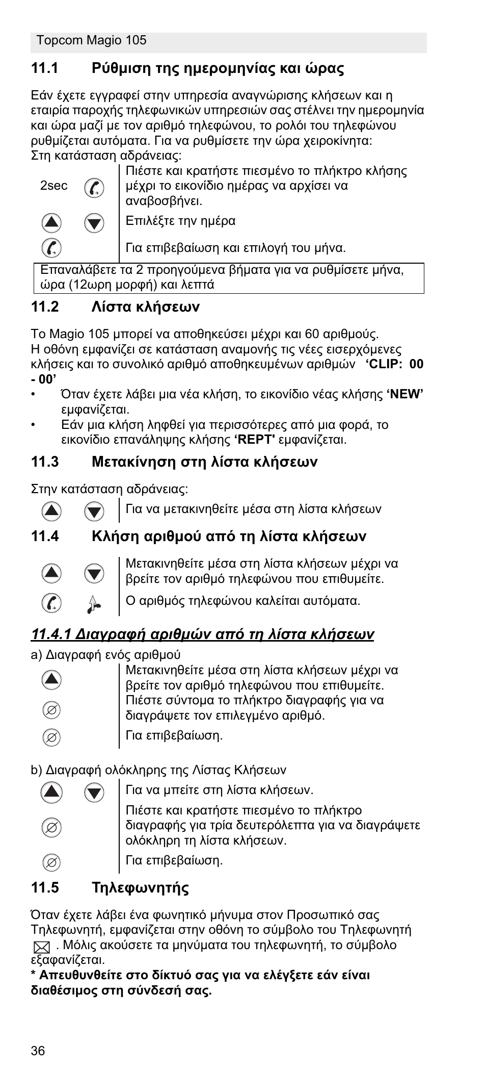 Topcom MAGIO 105 User Manual | Page 36 / 88