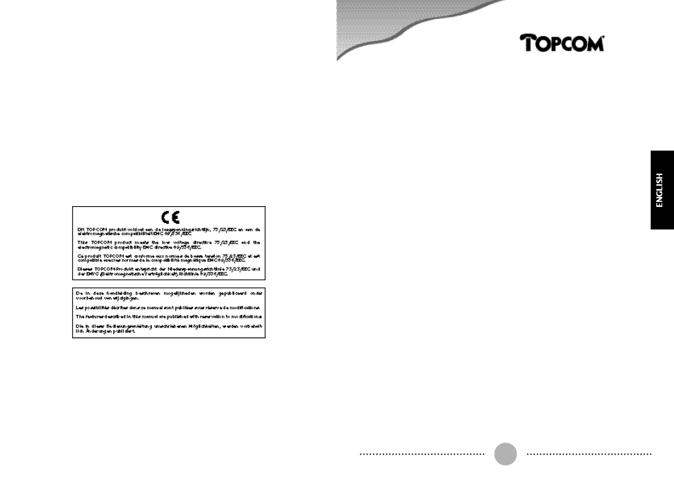 Mira 100 | Topcom MIRA 100 User Manual | Page 2 / 11