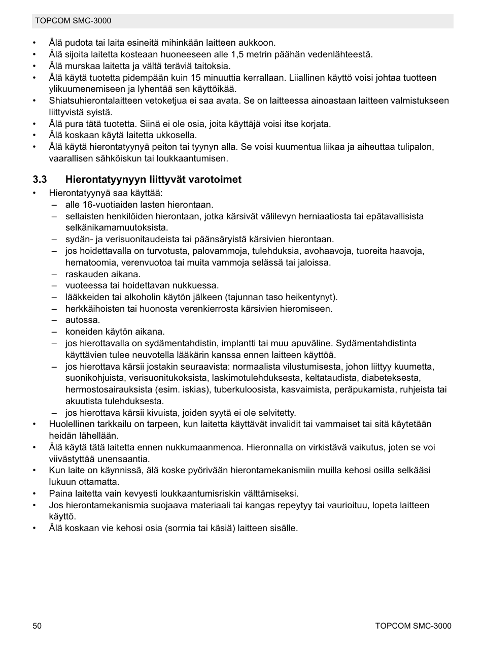 Topcom SMC-3000 User Manual | Page 50 / 104