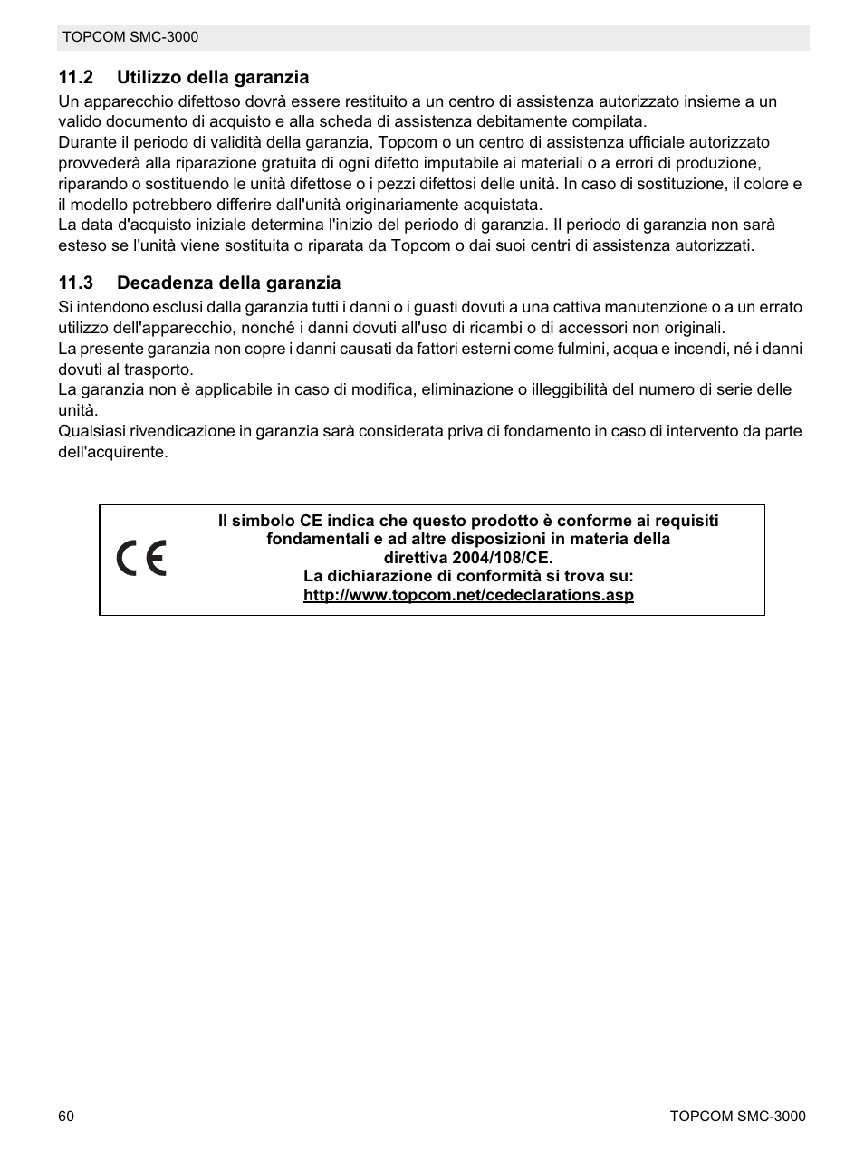 Topcom SMC-3000 User Manual | Page 60 / 104