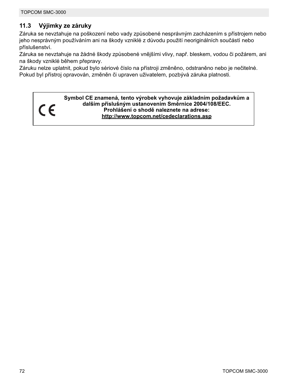 Topcom SMC-3000 User Manual | Page 72 / 104