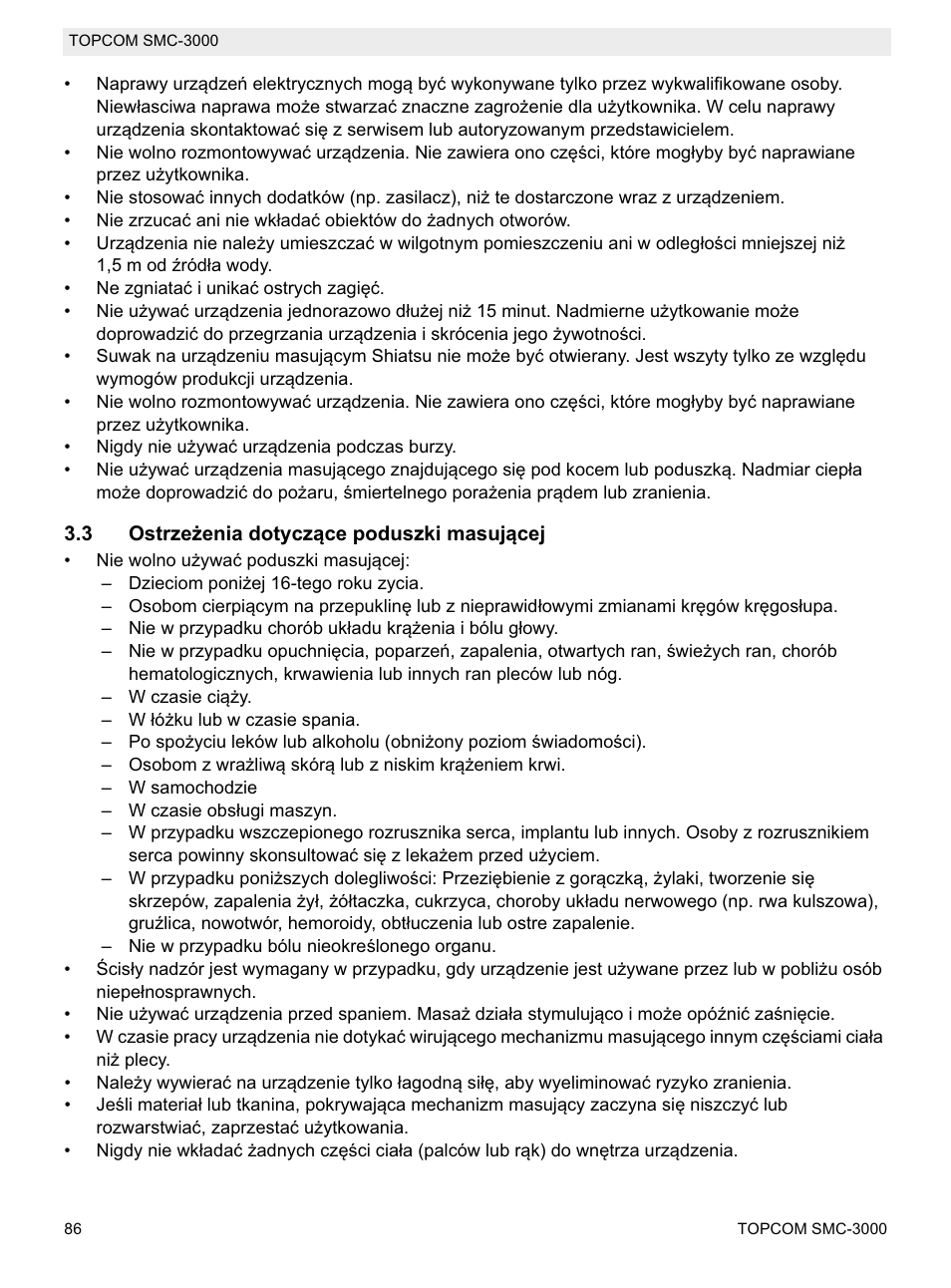 Topcom SMC-3000 User Manual | Page 86 / 104