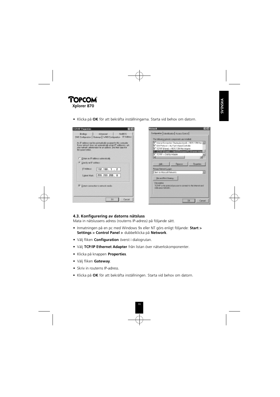 Topcom Xplorer 870 User Manual | Page 11 / 96