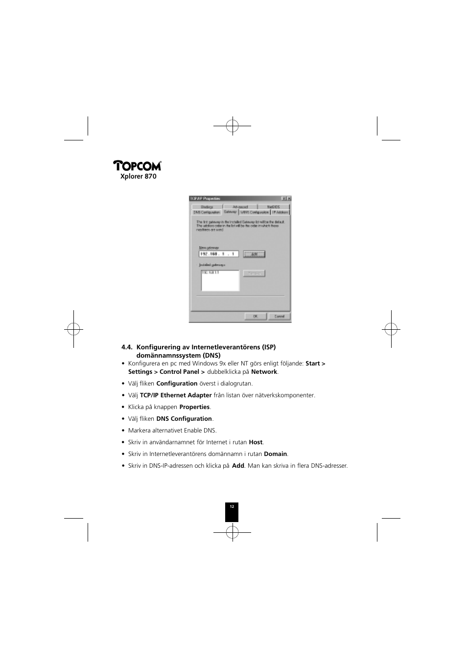 Topcom Xplorer 870 User Manual | Page 12 / 96