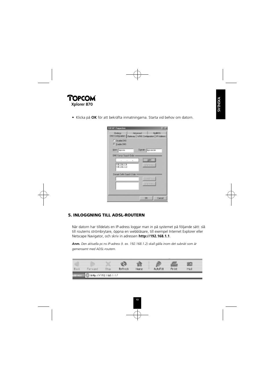 Topcom Xplorer 870 User Manual | Page 13 / 96