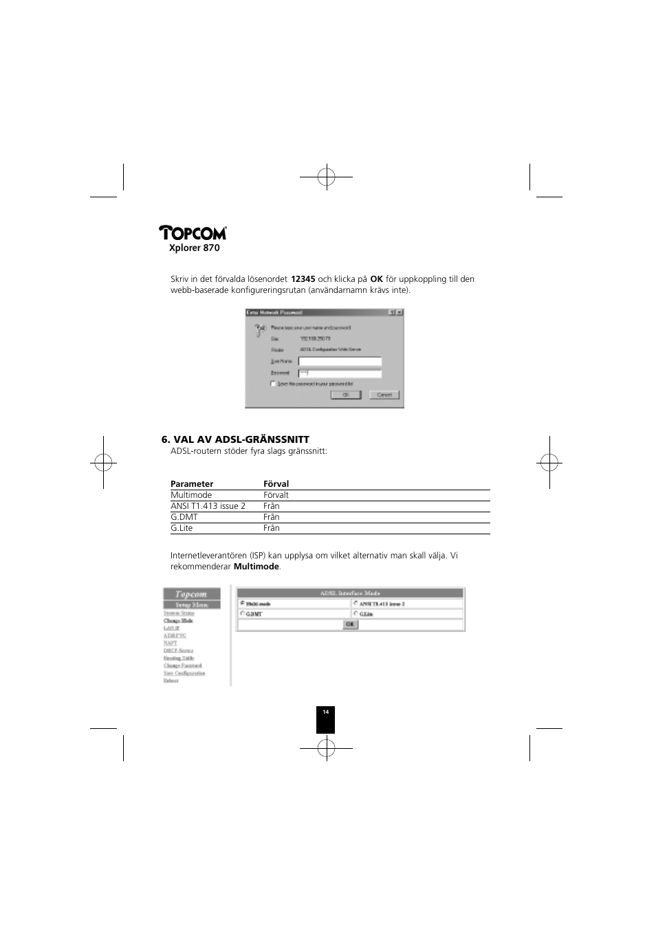 Topcom Xplorer 870 User Manual | Page 14 / 96