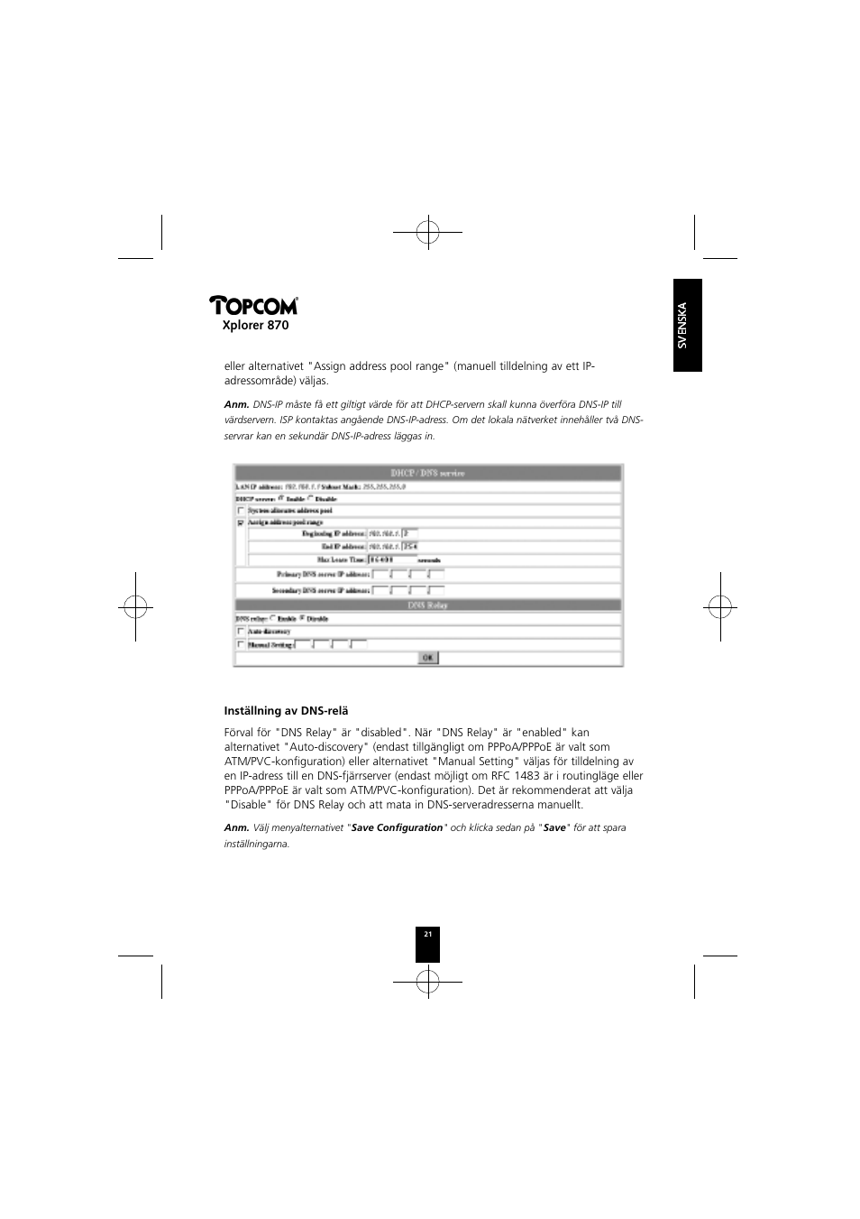 Topcom Xplorer 870 User Manual | Page 21 / 96