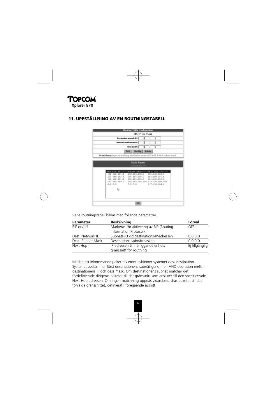 Topcom Xplorer 870 User Manual | Page 22 / 96