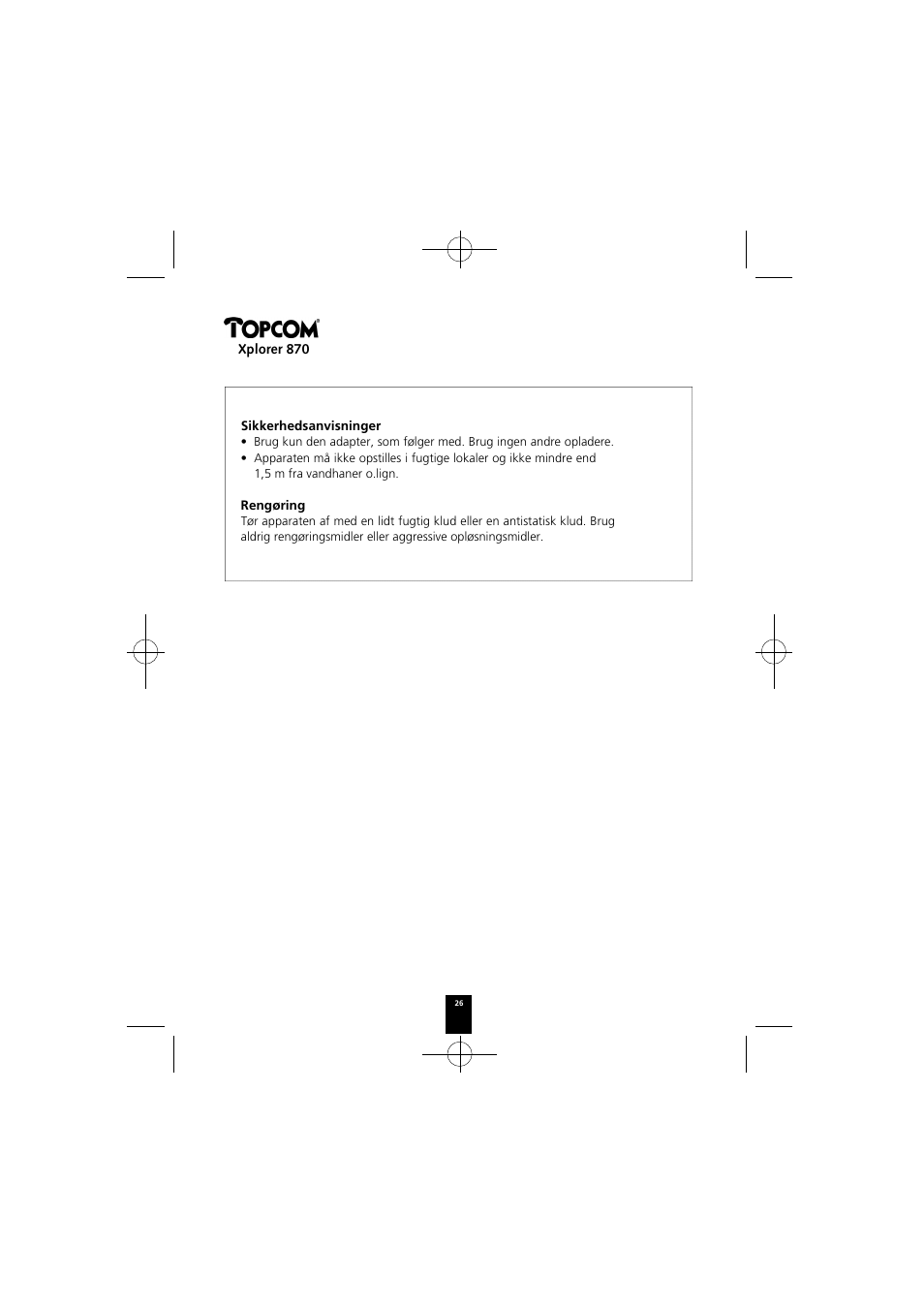 Topcom Xplorer 870 User Manual | Page 26 / 96
