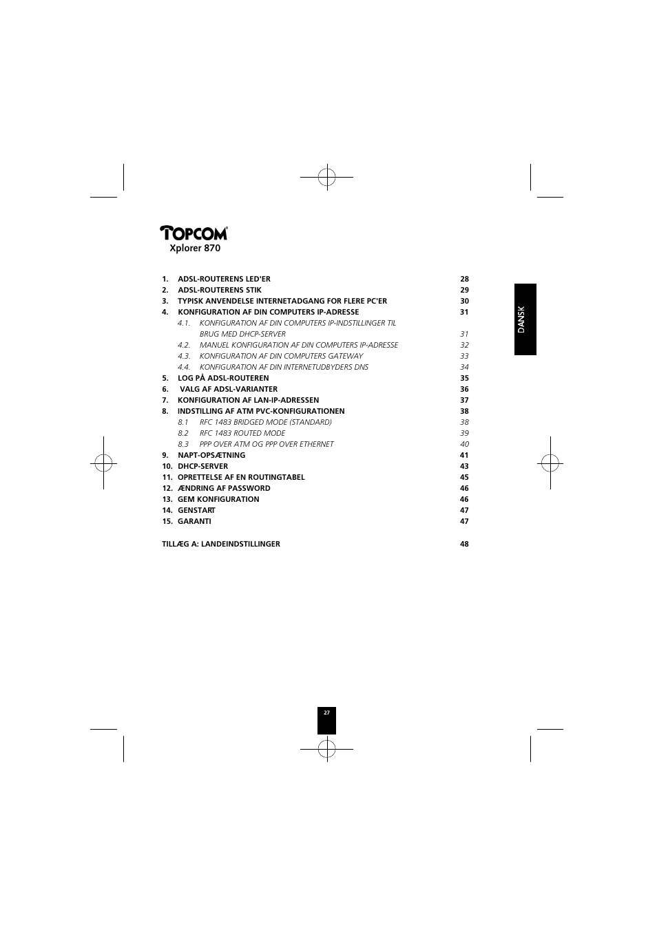 Topcom Xplorer 870 User Manual | Page 27 / 96