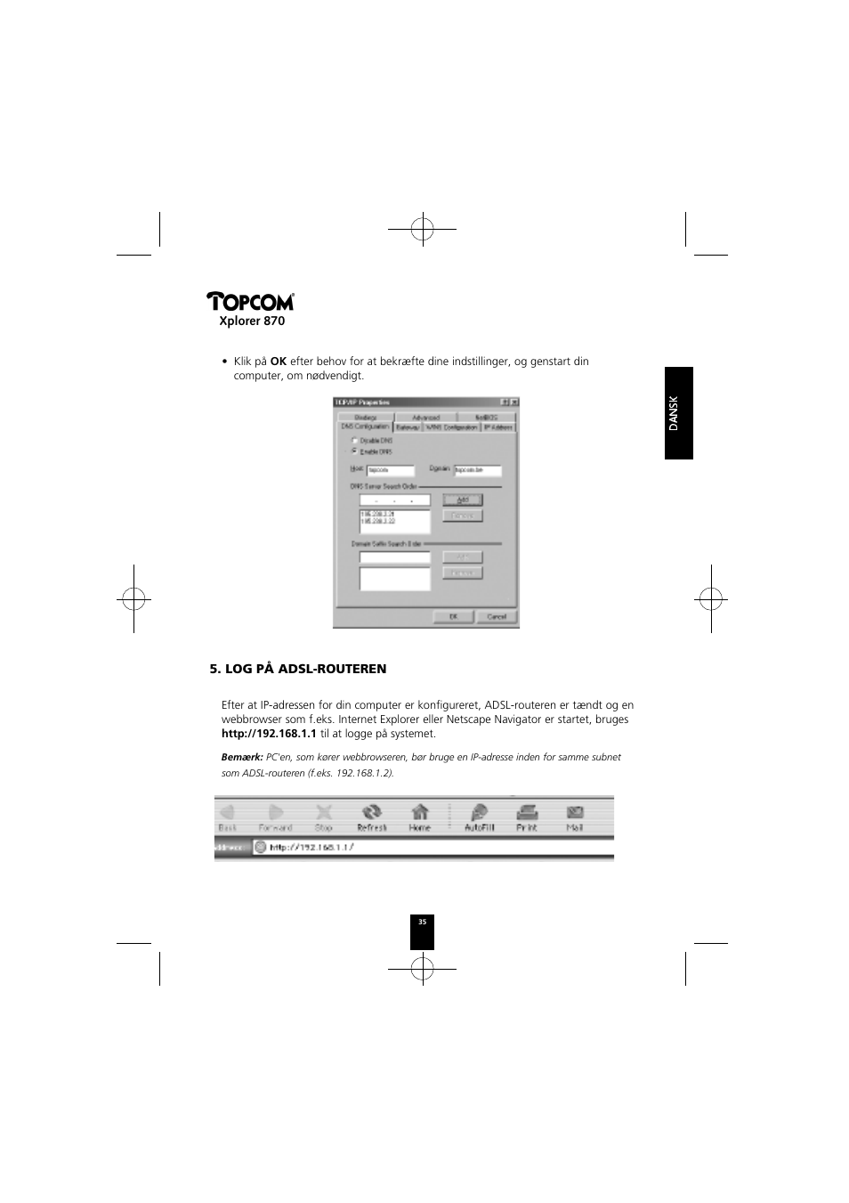 Topcom Xplorer 870 User Manual | Page 35 / 96