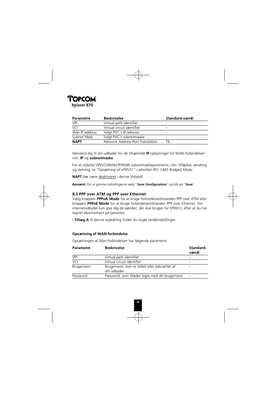 Topcom Xplorer 870 User Manual | Page 40 / 96