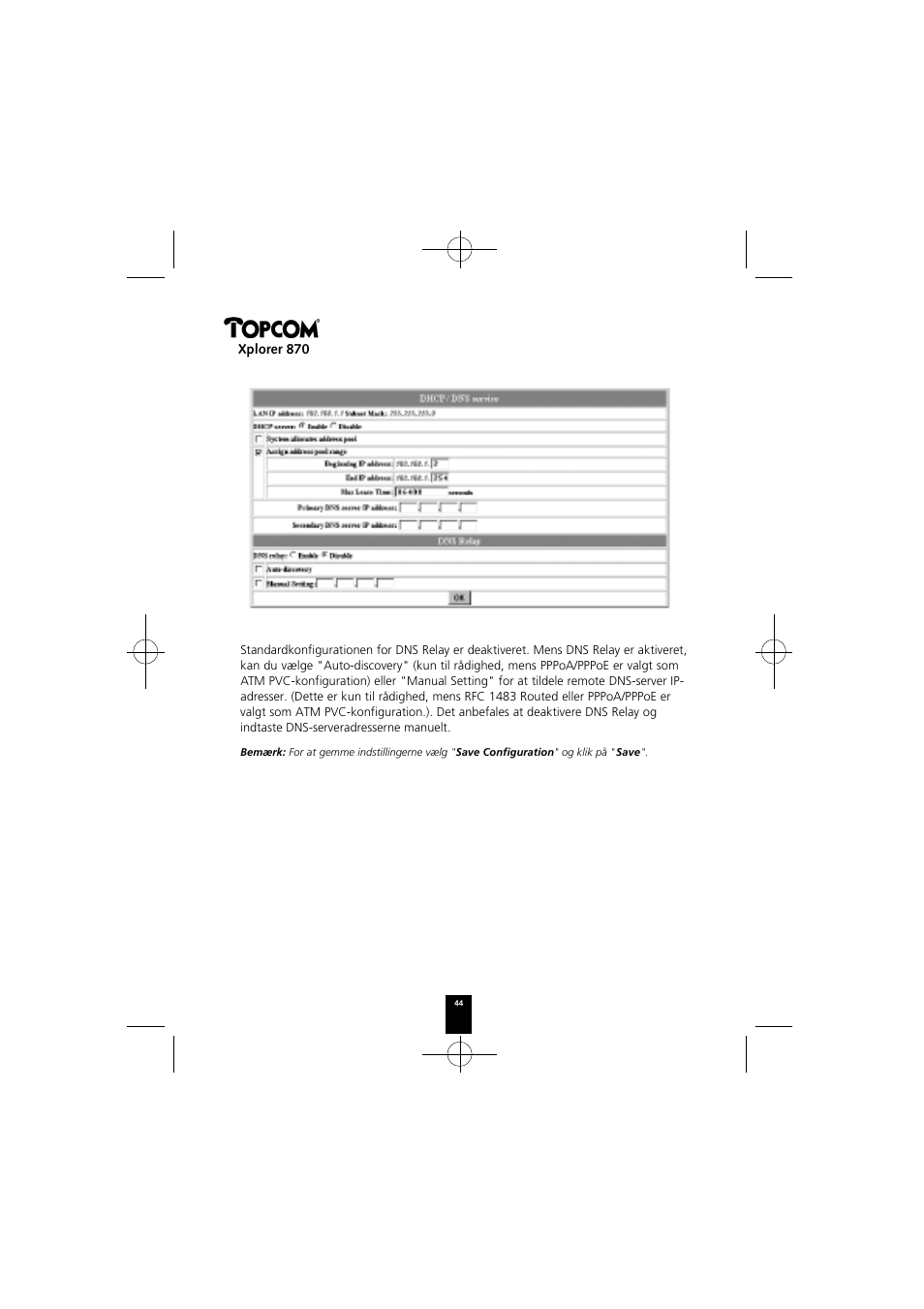 Xplorer 870 | Topcom Xplorer 870 User Manual | Page 44 / 96