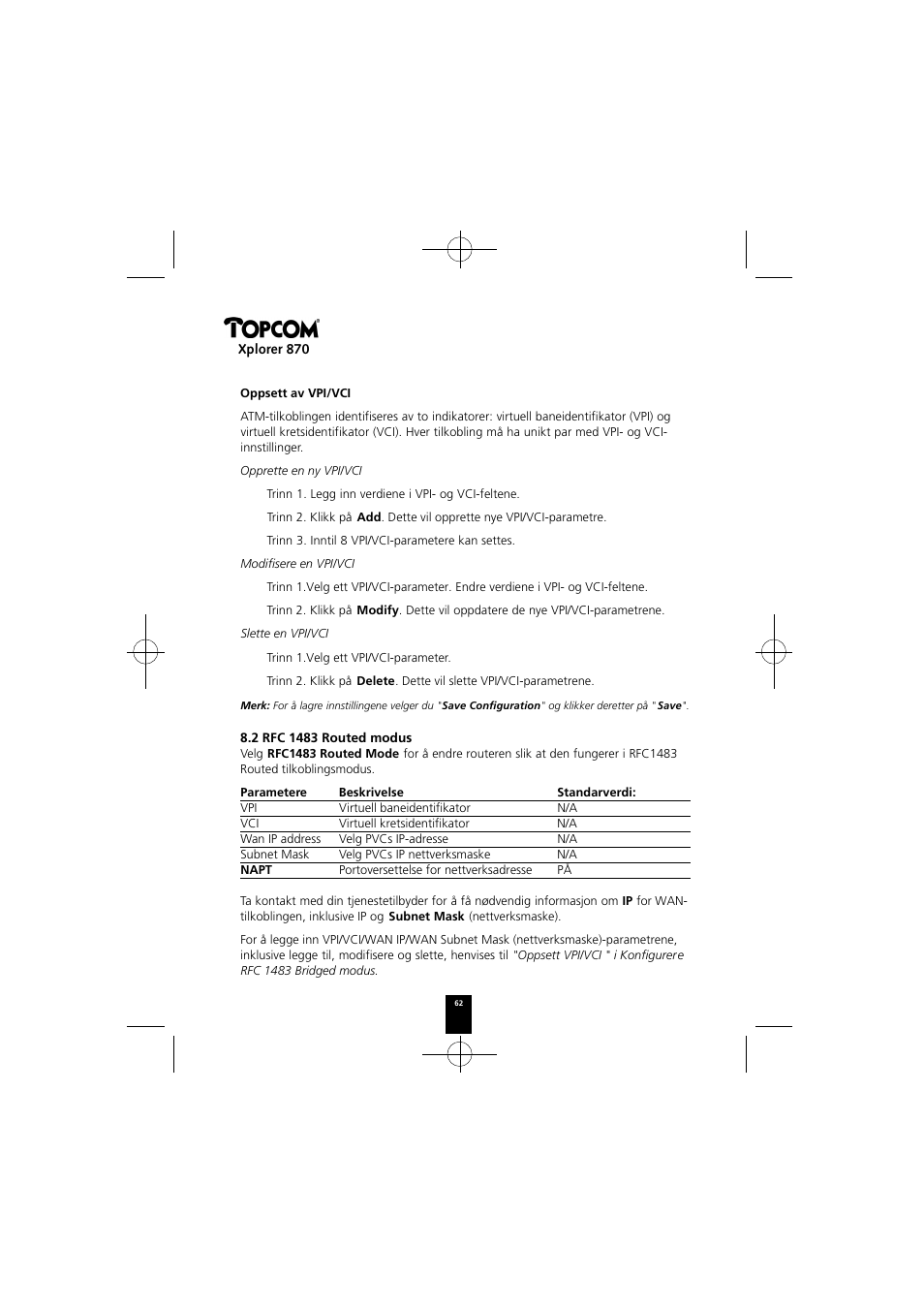 Topcom Xplorer 870 User Manual | Page 62 / 96