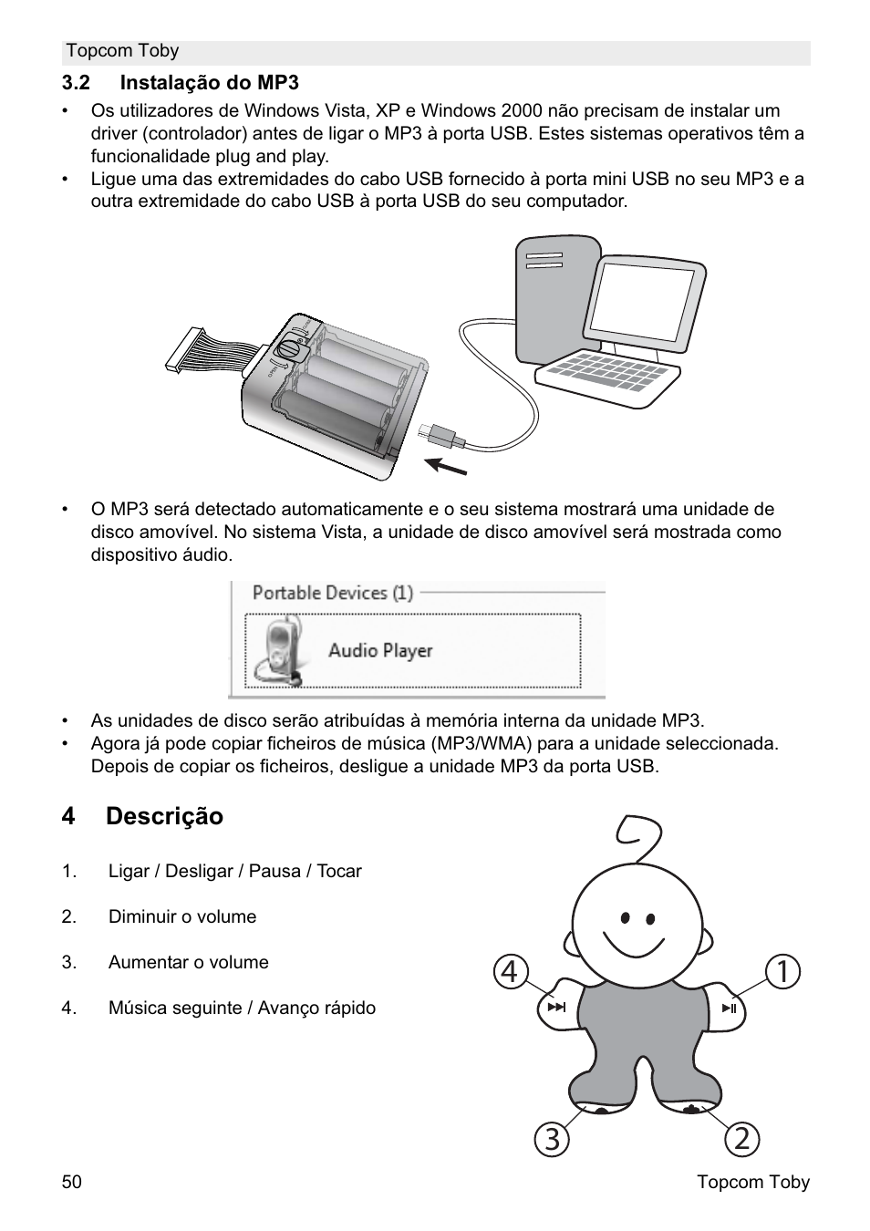 4descrição | Topcom Toby User Manual | Page 50 / 76